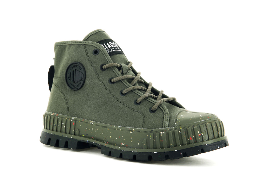 Zapatillas Palladium PALLASHOCK SUPPLY Hombre Verde Oliva | Costa Rica-64051